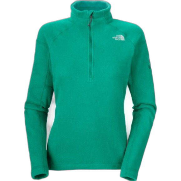 The North Face Jade Green Quarter Zip Lightweight Fleece Pullover Size Small - Picture 1 of 12